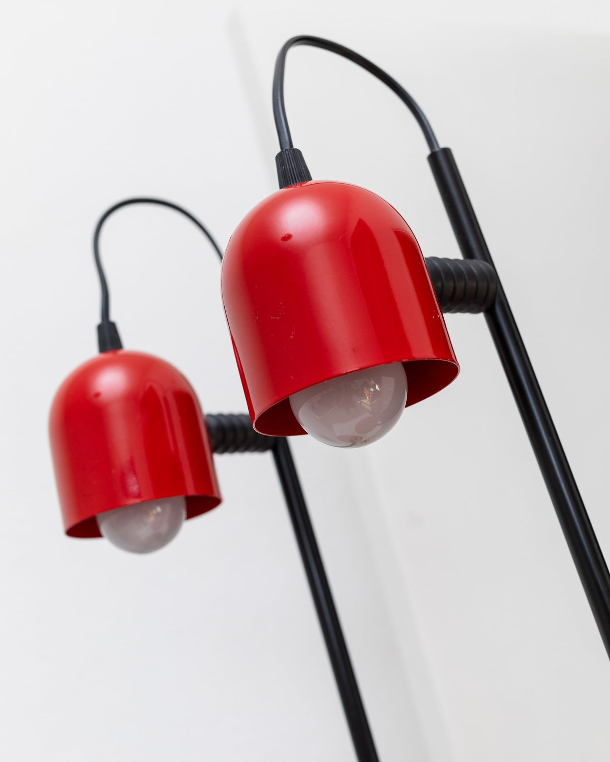 Vintage Tischlampe rot Postmodernes Memphis-Design 1980er Set von 2