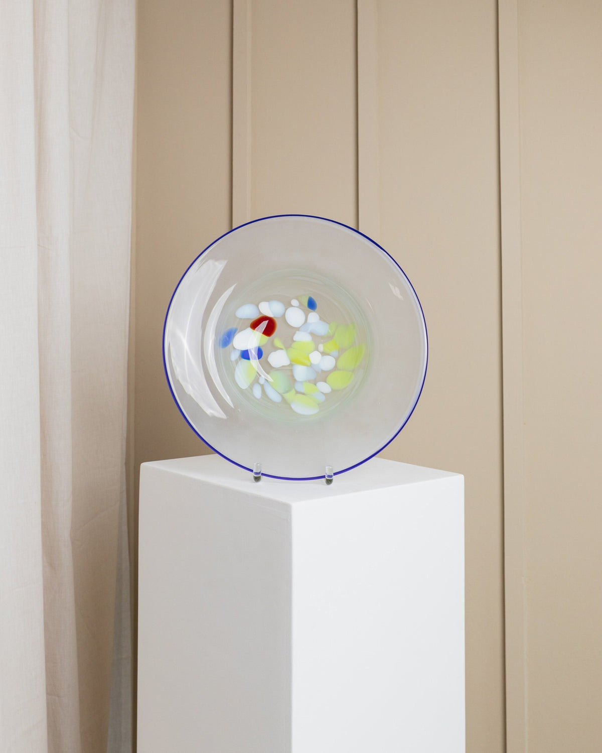 Bol vintage en verre de Murano coloré années 80