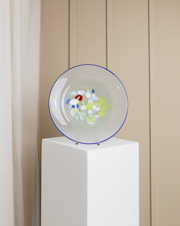 Bol vintage en verre de Murano coloré années 80