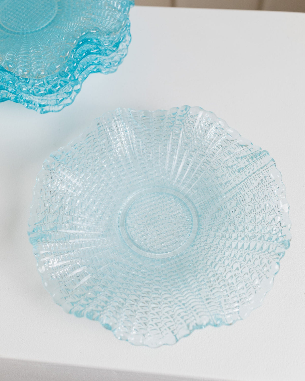 Bol Vintage en Cristal de Verre Turquoise par Fenton Lot de 6