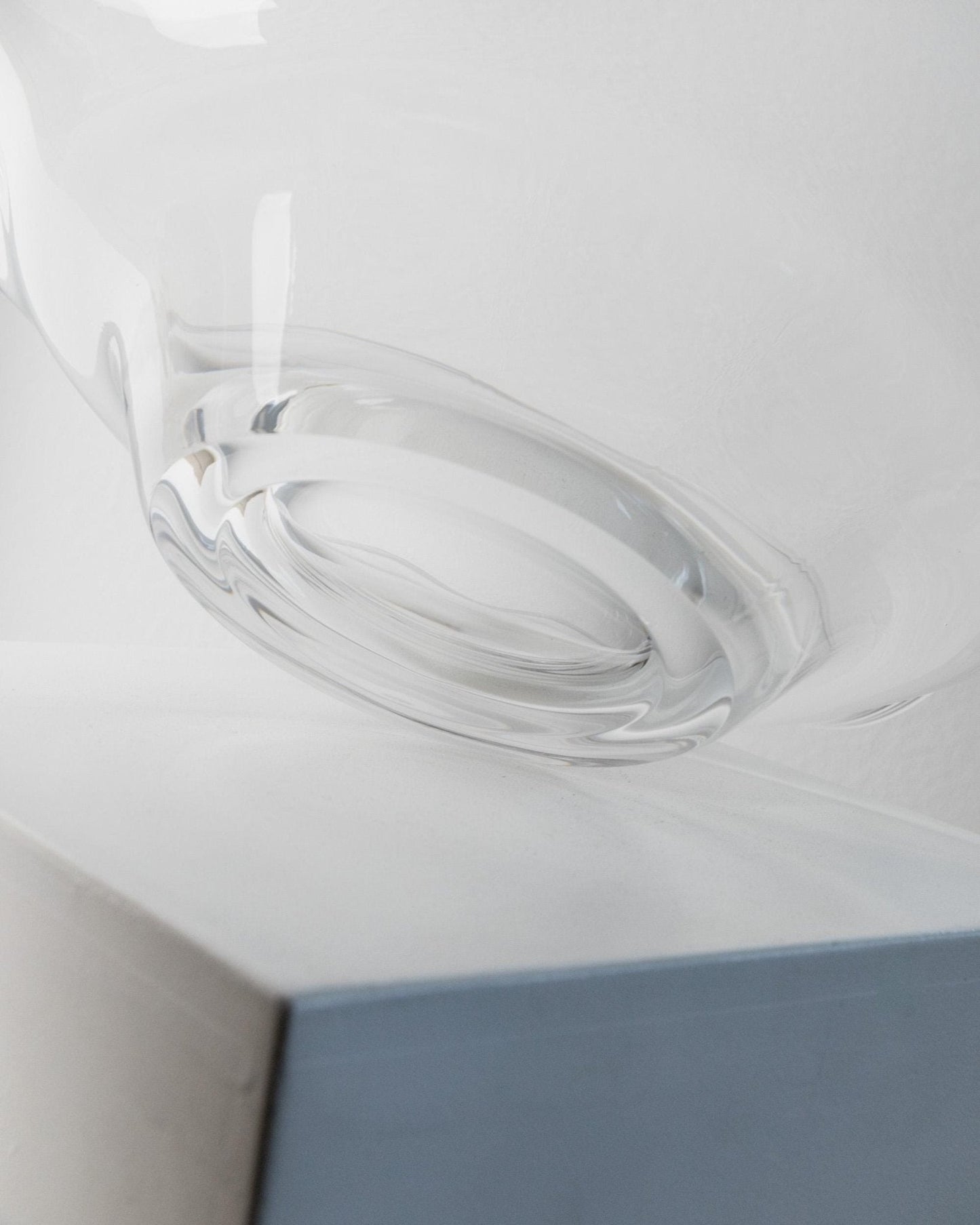 Vintage Glasschale von Laica Cristalleria, Wellenform, Italien