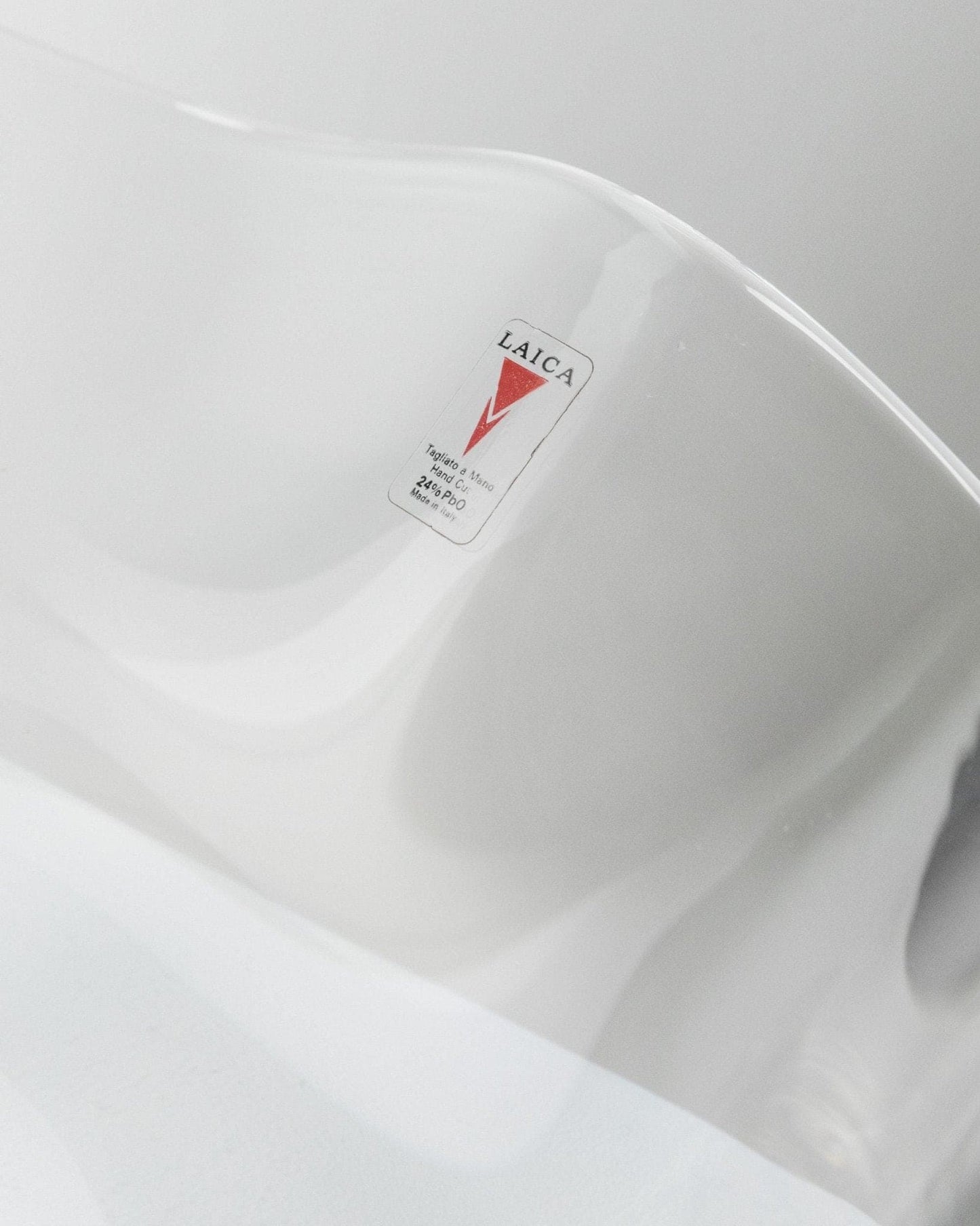 Bol en verre vintage de Laica Cristalleria en verre transparent en forme de vague, Italie, années 1990