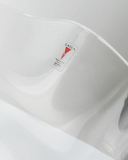 Bol en verre vintage de Laica Cristalleria en verre transparent en forme de vague, Italie, années 1990