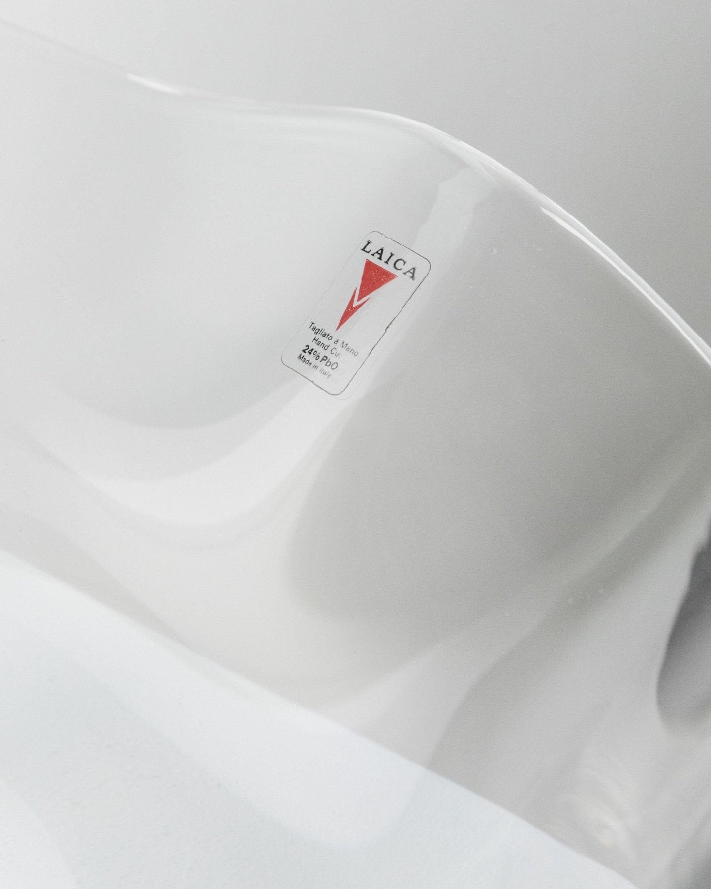 Vintage Glasschale von Laica Cristalleria, Wellenform, Italien