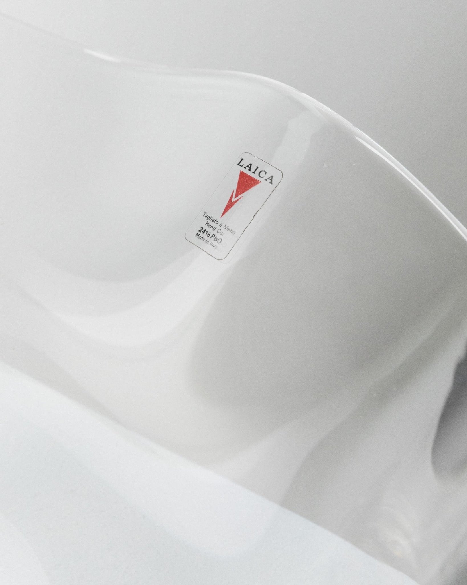 Vintage Glasschale von Laica Cristalleria, Wellenform, Italien