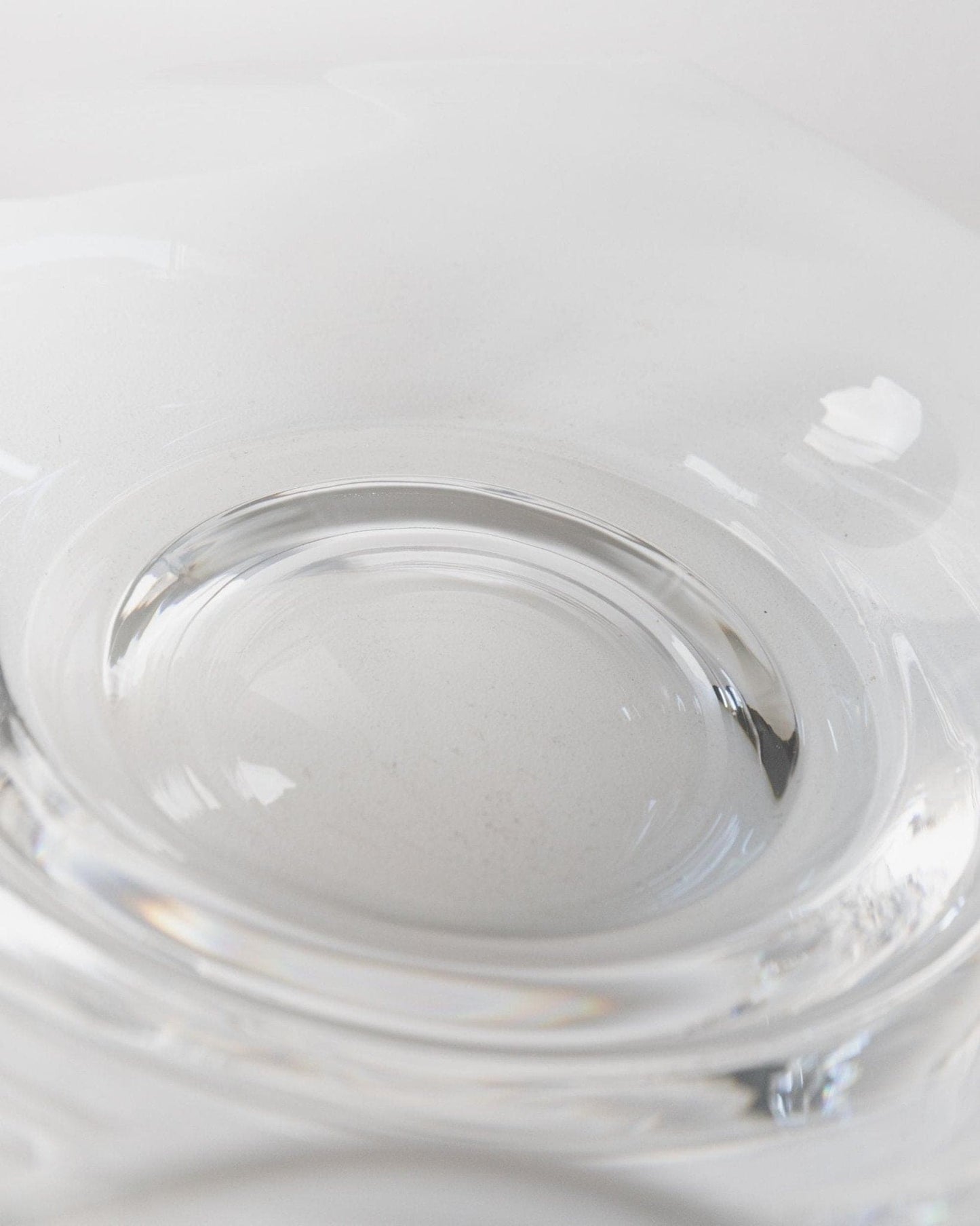 Bol en verre vintage de Laica Cristalleria en verre transparent en forme de vague, Italie, années 1990