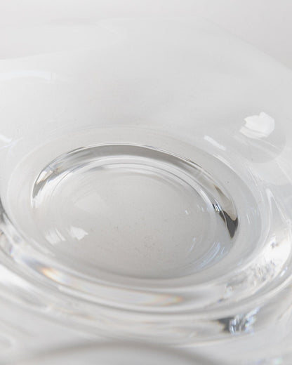 Vintage Glasschale von Laica Cristalleria, Wellenform, Italien