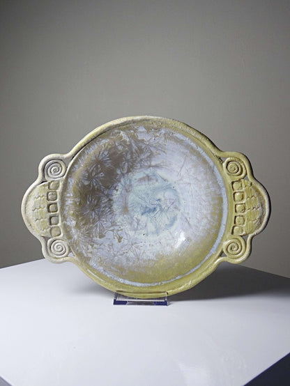 Vintage Schale mit Kristallglasur von Françoise Roussel