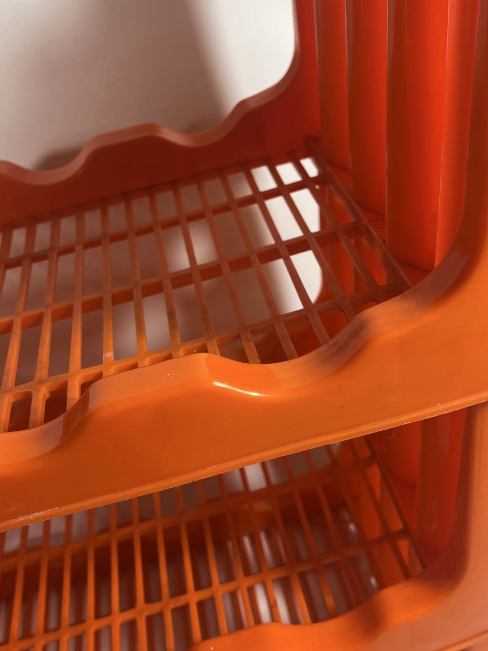 Casier à vin vintage en plastique par Witzmann Space Age années 1970