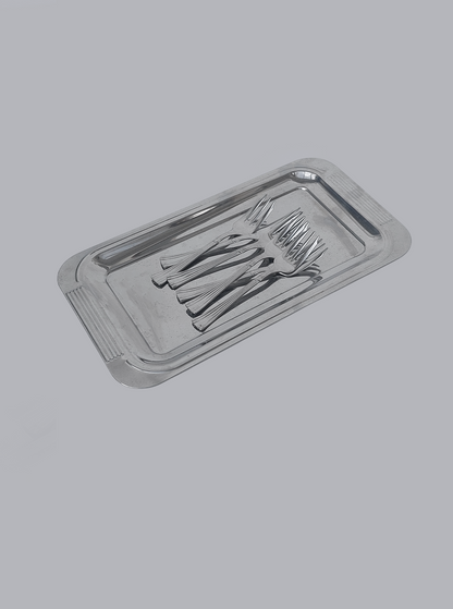 Vintage Desserttablett mit Gabel-Set