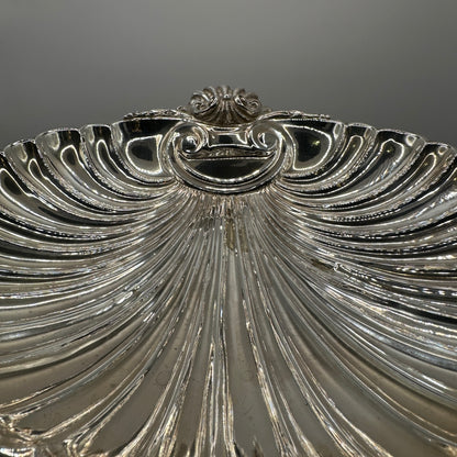 Vintage Muschelschale Echtsilber Triton Figur handgefertigt