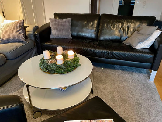 Vintage Esstisch Garnitur von Rolf Benz Set von 3 Sofa, Sessel, Hocker