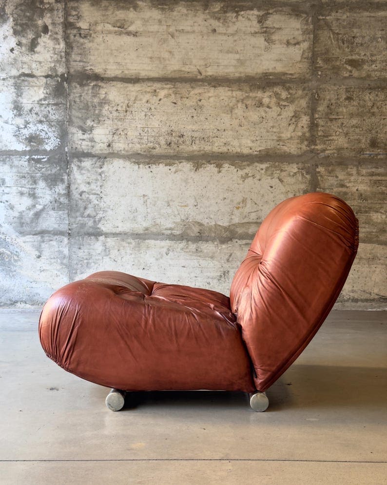Vintage Loungesessel Munari von Giuseppe Munari für Munari braun