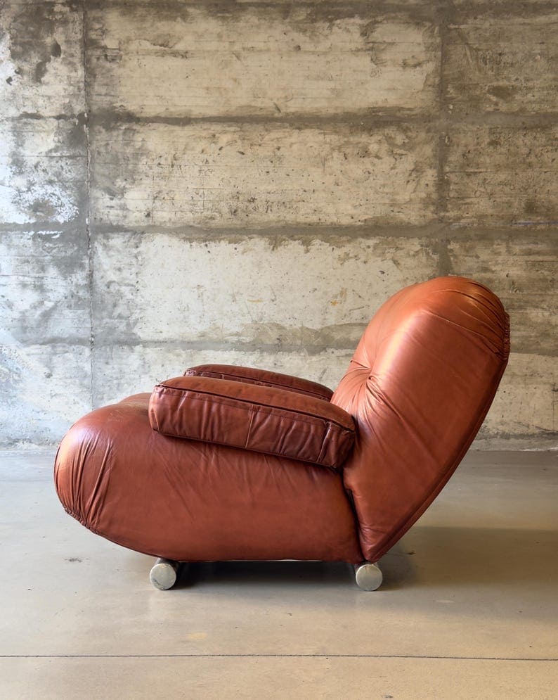 Vintage Loungesessel Munari von Giuseppe Munari für Munari braun