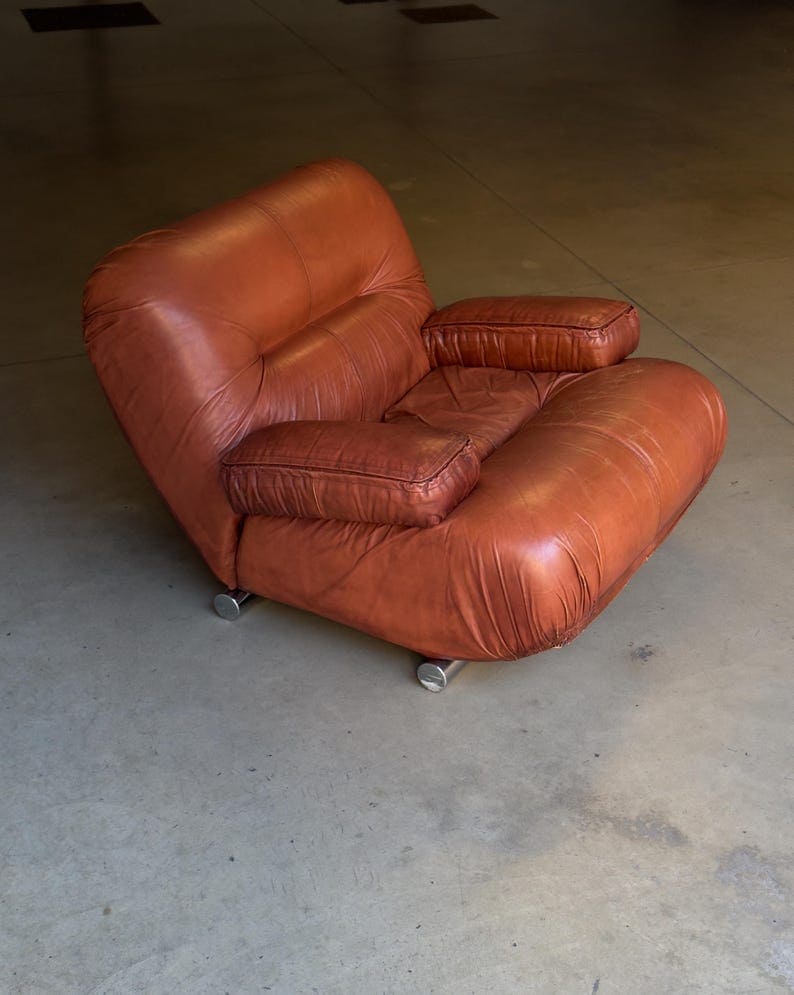 Vintage Loungesessel Munari von Giuseppe Munari für Munari braun
