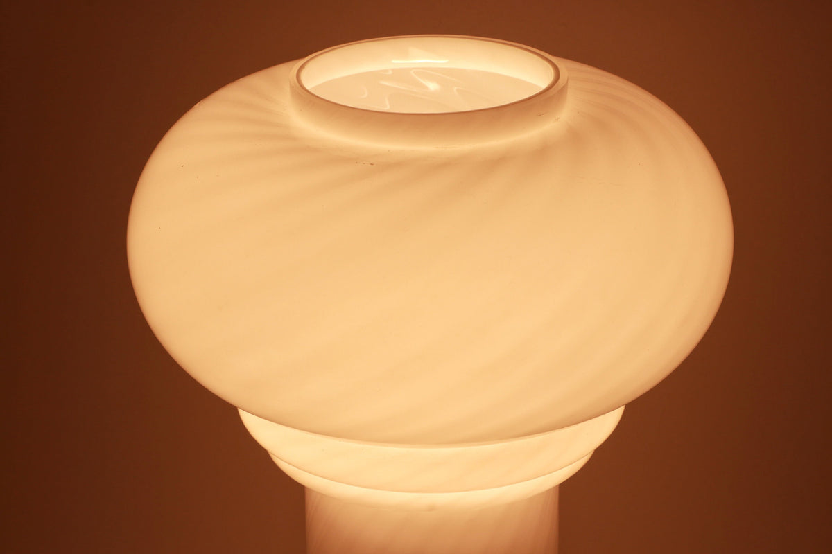 Vintage Pilzlampe aus Murano-Glas mit Swirl, Italien 1960er Jahre
