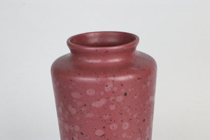 Vintage Vase Keramik von MF Design Fuchsia Sprenkel Lila Rosa Memphis 90er