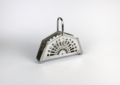 Vintage Metal Napkin Holder, Art Deco Revival
