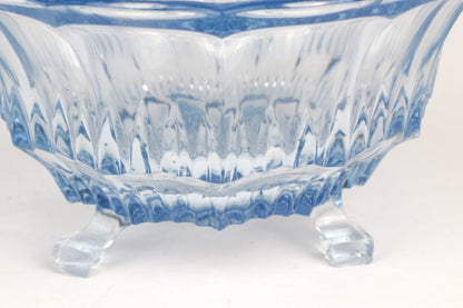Vintage Art-Deco Fußschale "Hanna" von Walther Glas in Azurblau