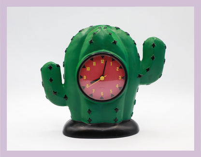 Vintage Tischuhr Cartoon Kaktus von Gager für Memphis Milano