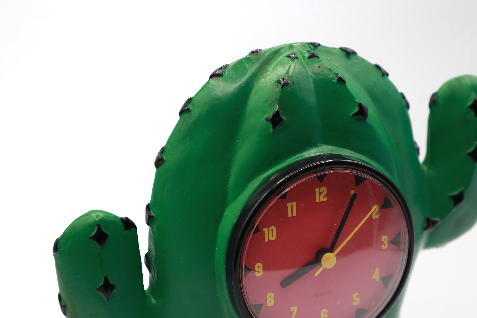 Vintage Tischuhr Cartoon Kaktus von Gager für Memphis Milano