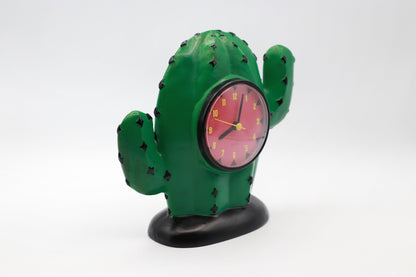 Vintage Tischuhr Cartoon Kaktus von Gager für Memphis Milano