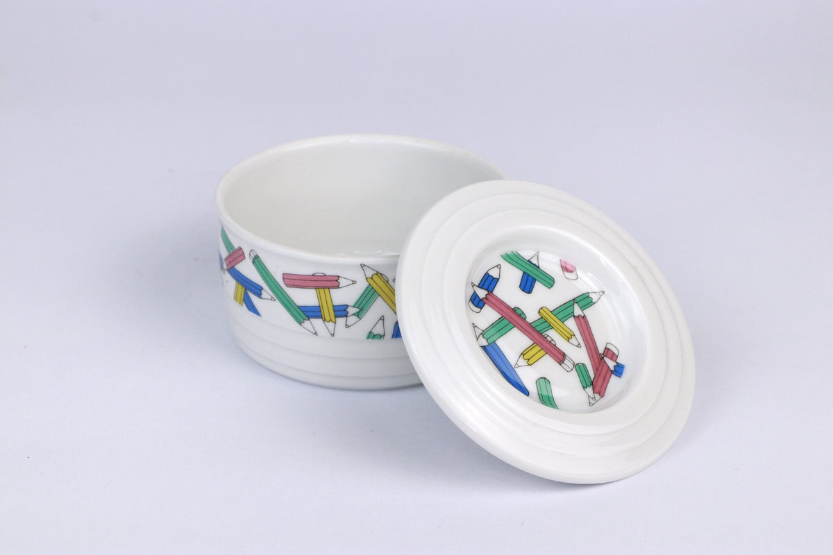 Vintage Keramik Dose Trio von Thomas Weiß Postmodern Memphis