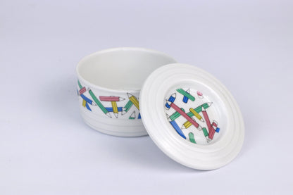 Vintage Keramik Dose Trio von Thomas Weiß Postmodern Memphis