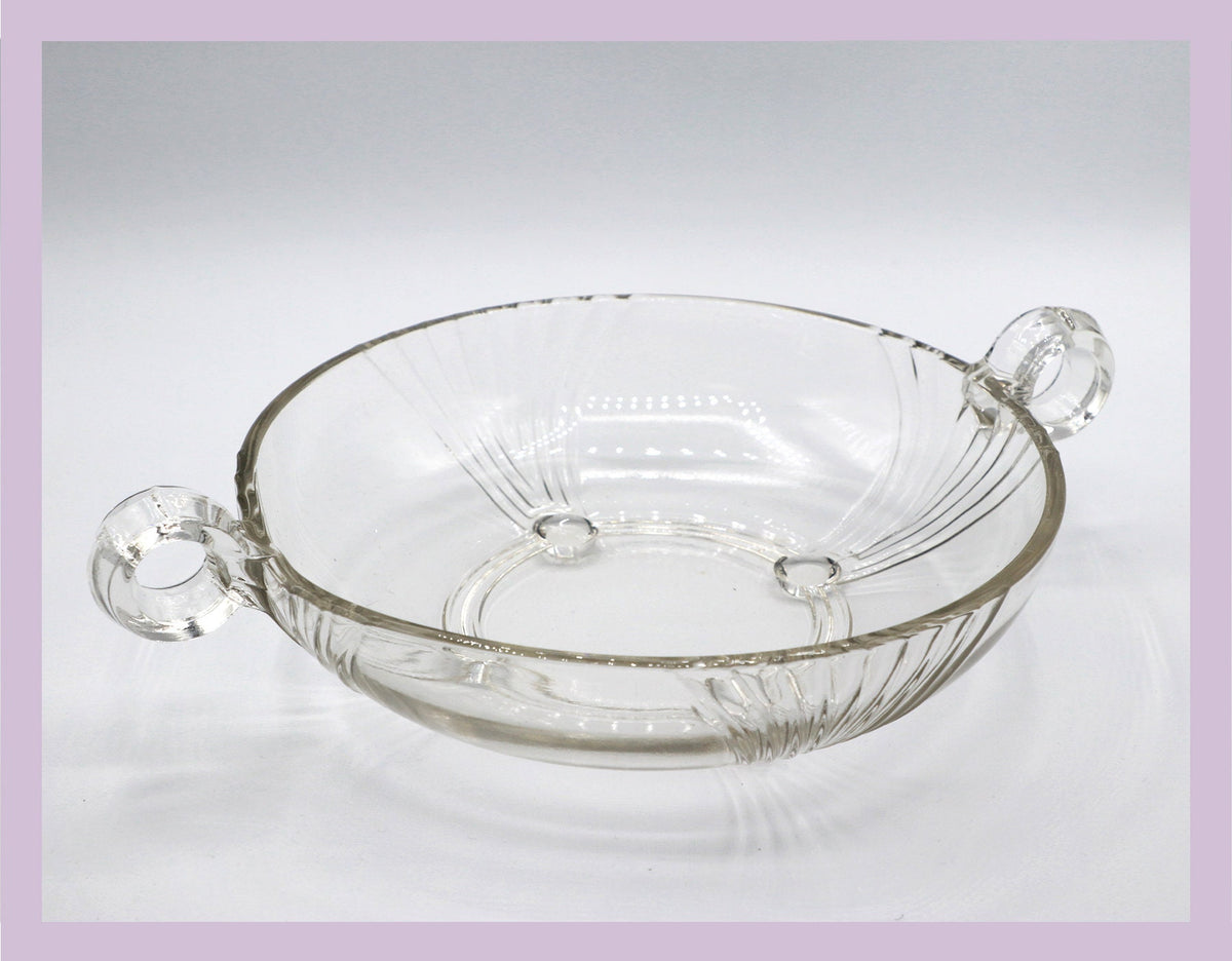 Vintage Schale Art Deco Revival Glas Frankreich 1980er