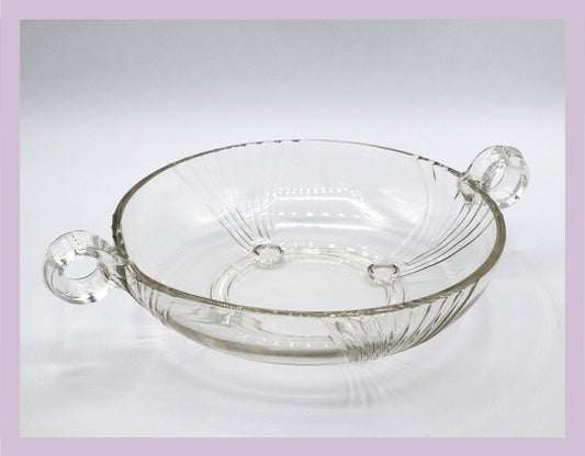 Vintage Schale Art Deco Revival Glas Frankreich 1980er
