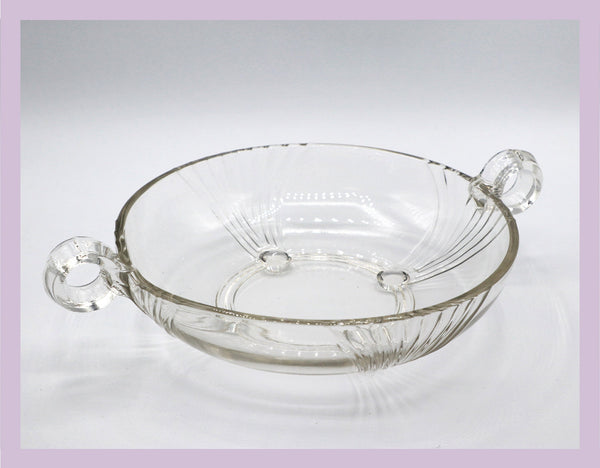 Vintage Schale Art Deco Revival Glas Frankreich 1980er