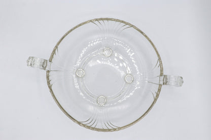 Vintage Schale Art Deco Revival Glas Frankreich 1980er