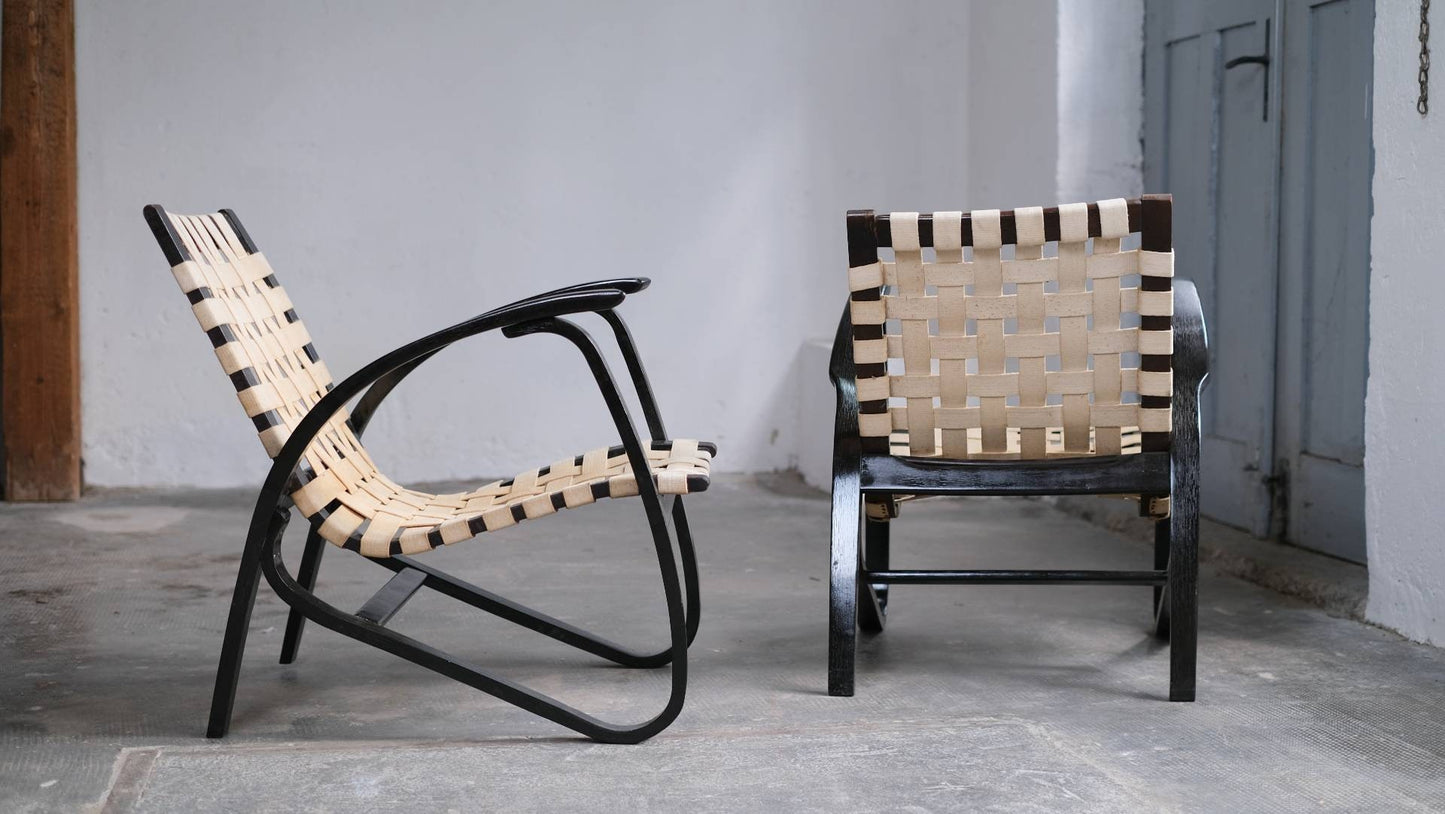 Vintage Bugholz Sessel von Jan Vanek für unbekannt, Art déco