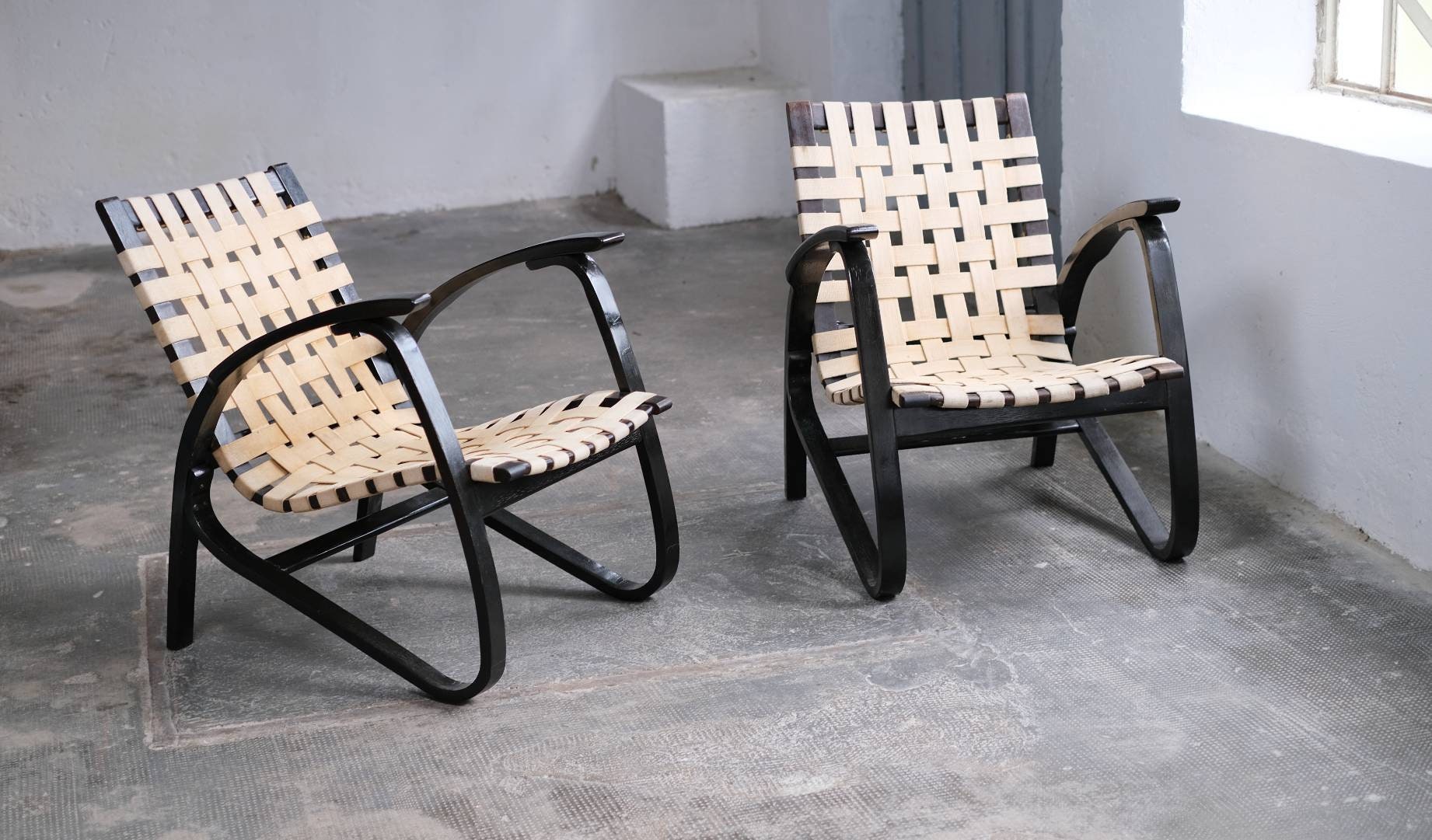 Vintage Bugholz Sessel von Jan Vanek für unbekannt, Art déco