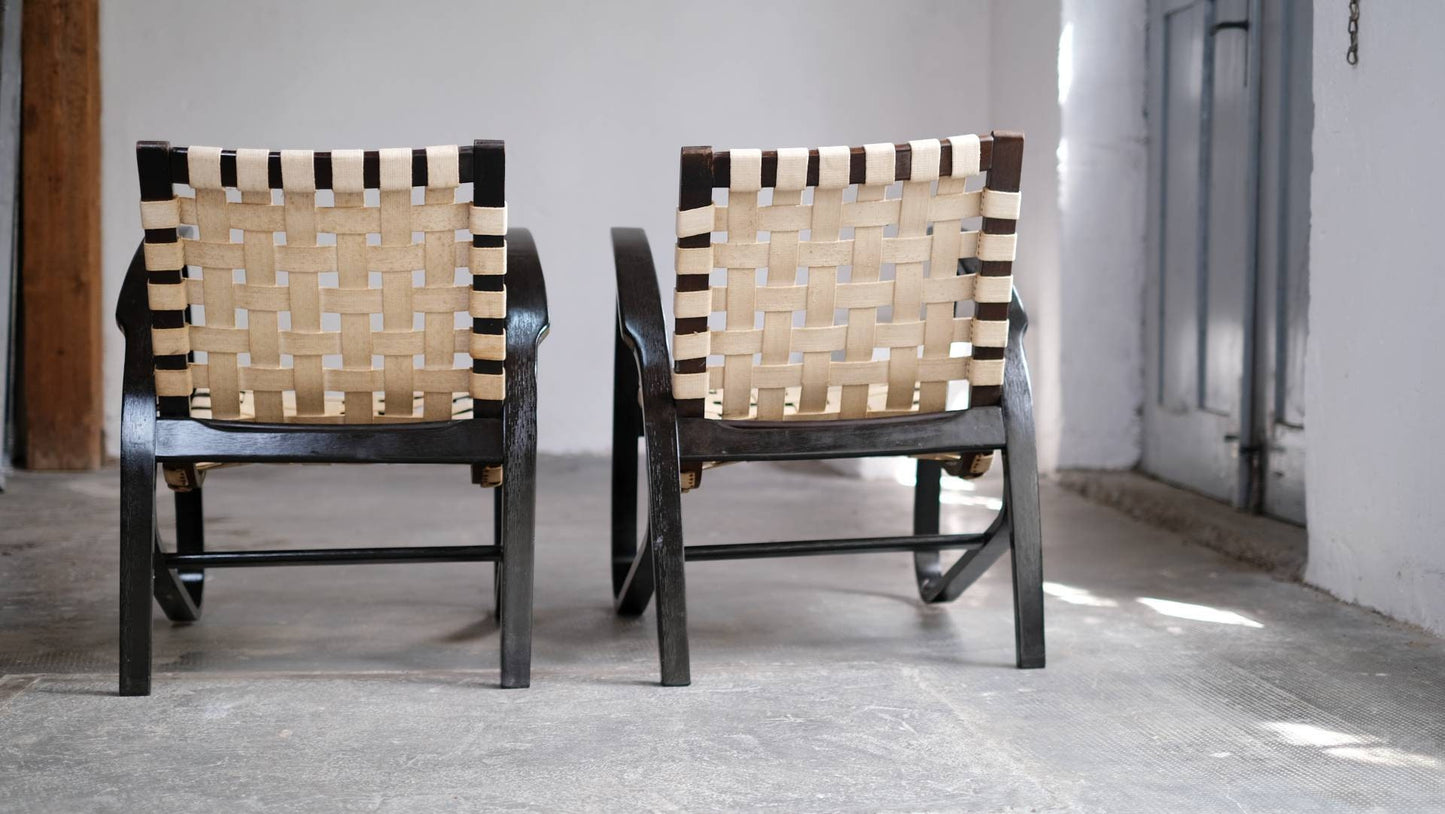 Vintage Bugholz Sessel von Jan Vanek für unbekannt, Art déco