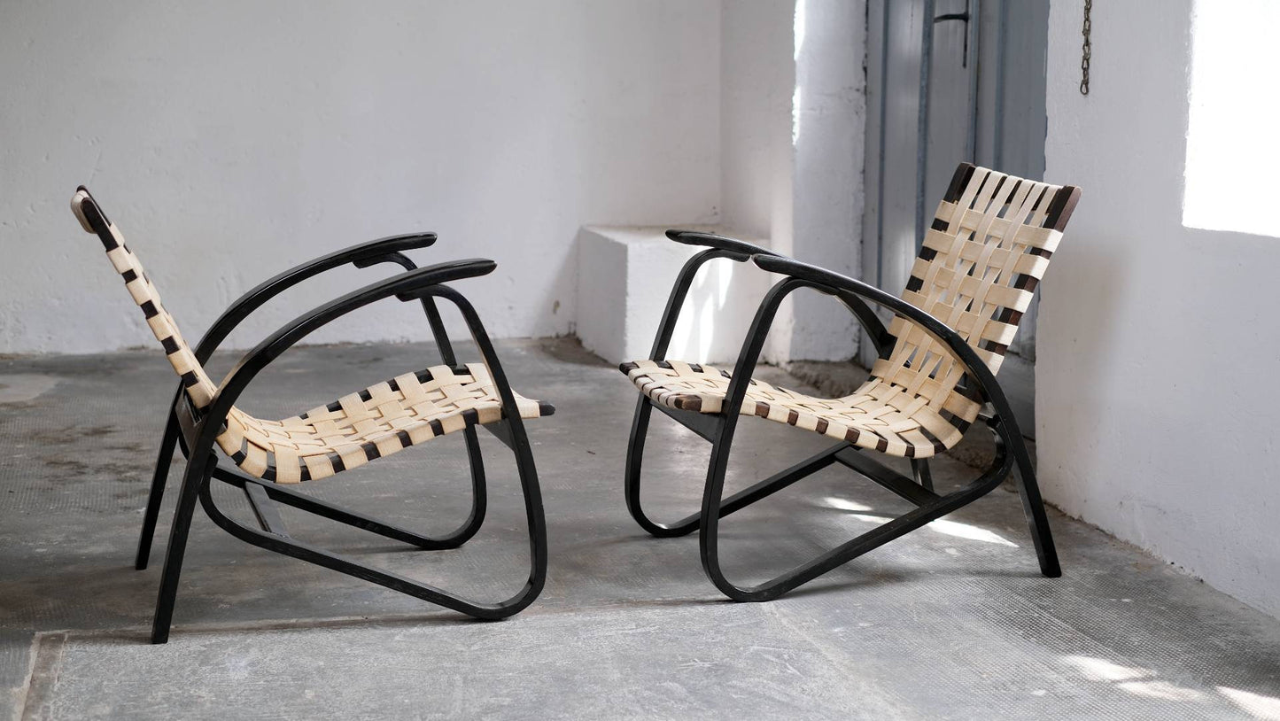Vintage Bugholz Sessel von Jan Vanek für unbekannt, Art déco