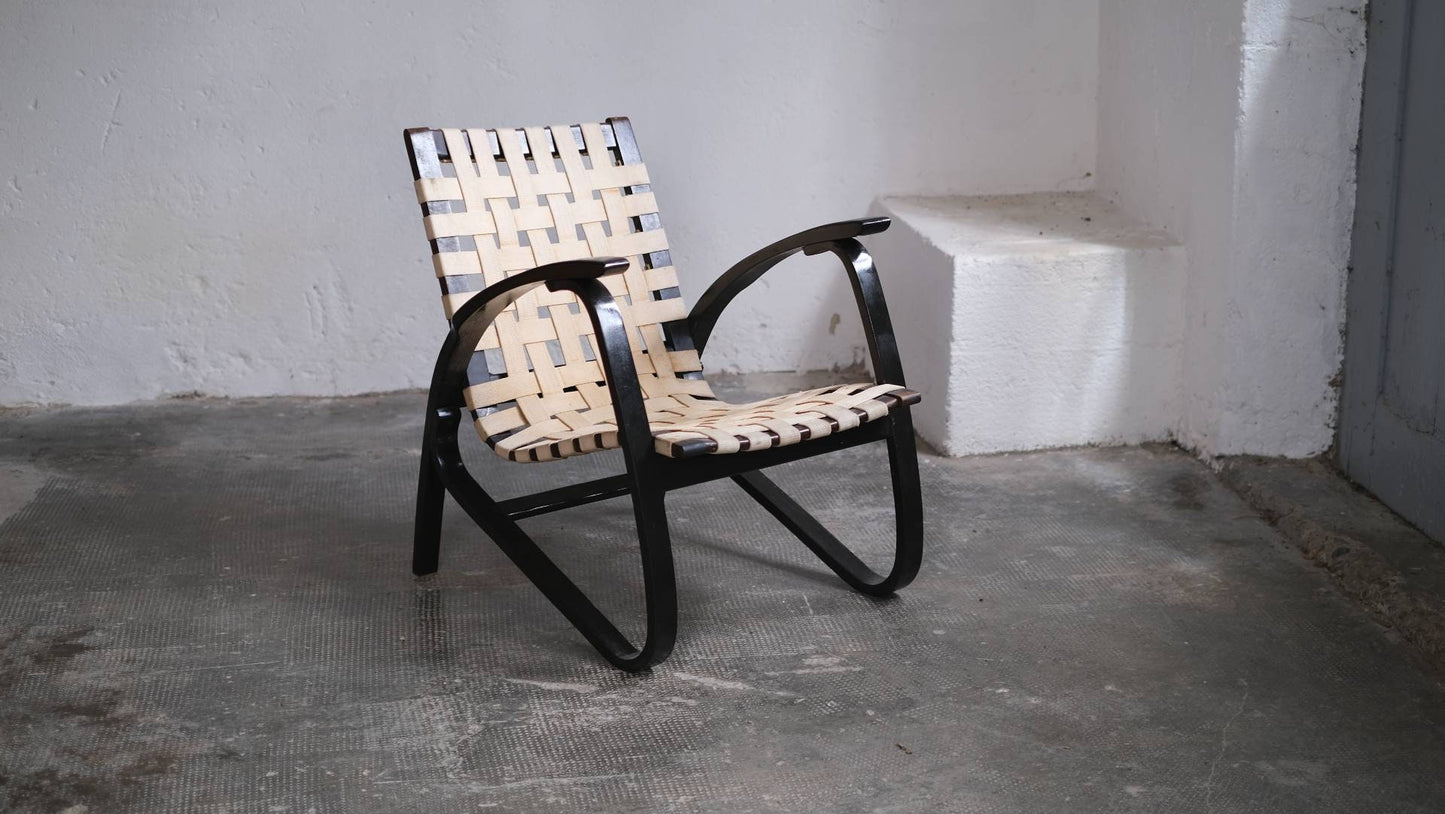 Vintage Bugholz Sessel von Jan Vanek für unbekannt, Art déco