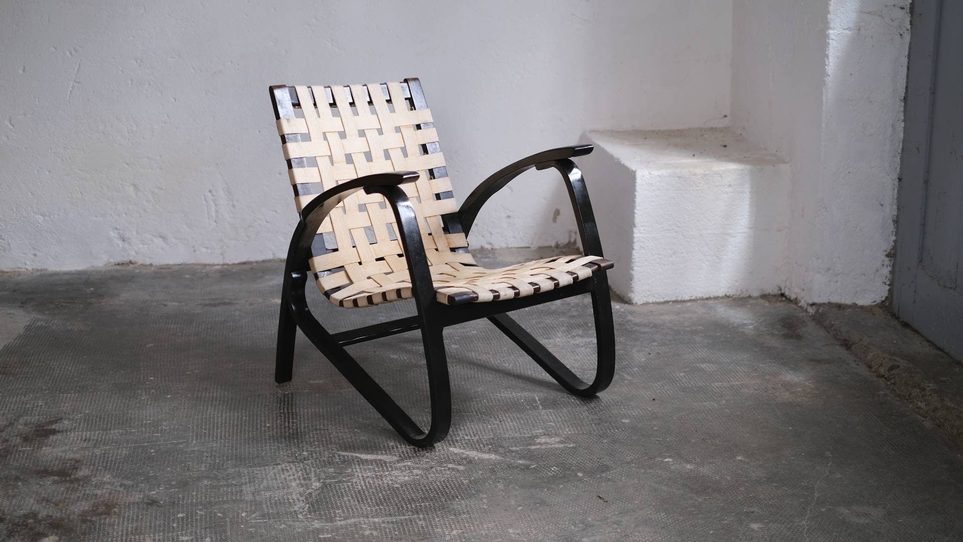 Vintage Bugholz Sessel von Jan Vanek für unbekannt, Art déco