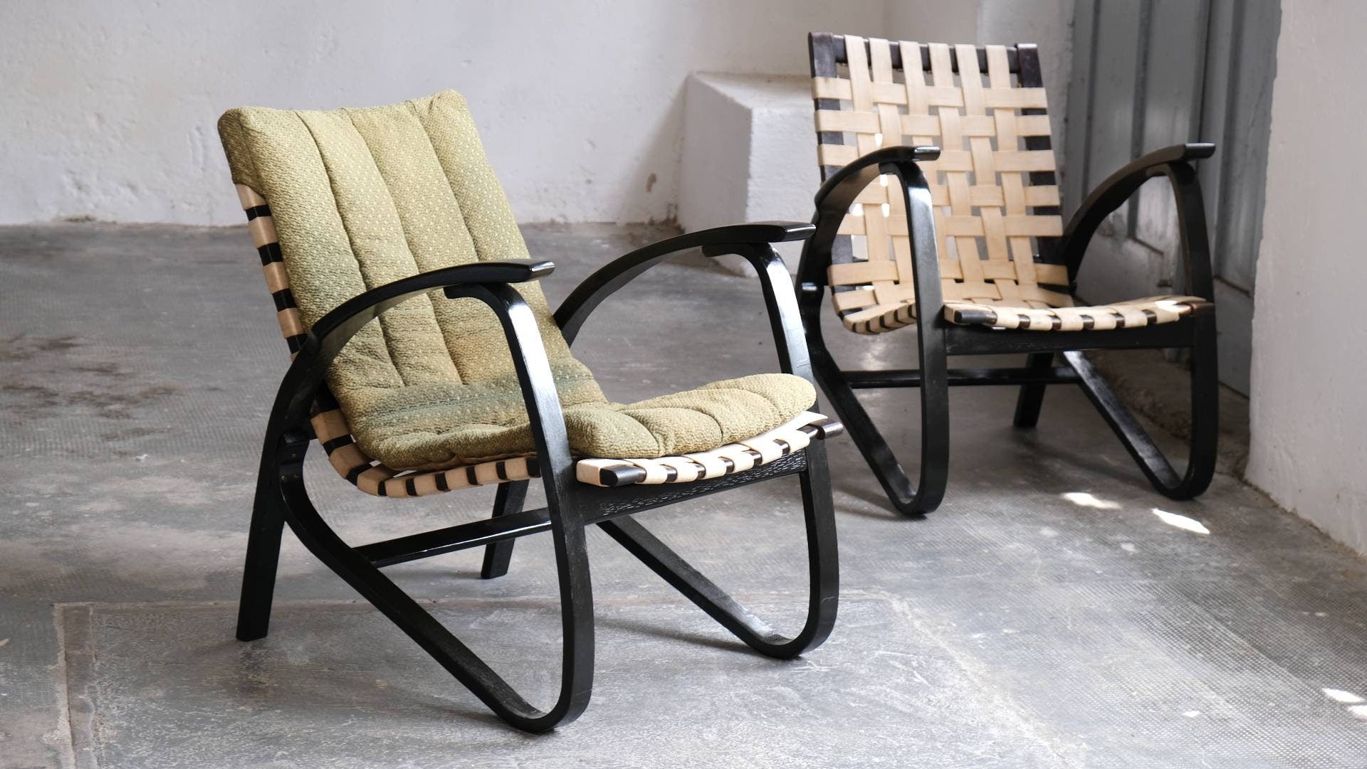 Vintage Bugholz Sessel von Jan Vanek für unbekannt, Art déco