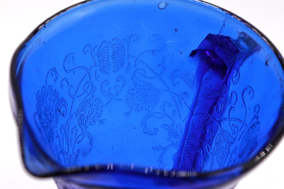 Vintage Karaffe Kobalt Blau Glas Ornamente 70er von Iittala