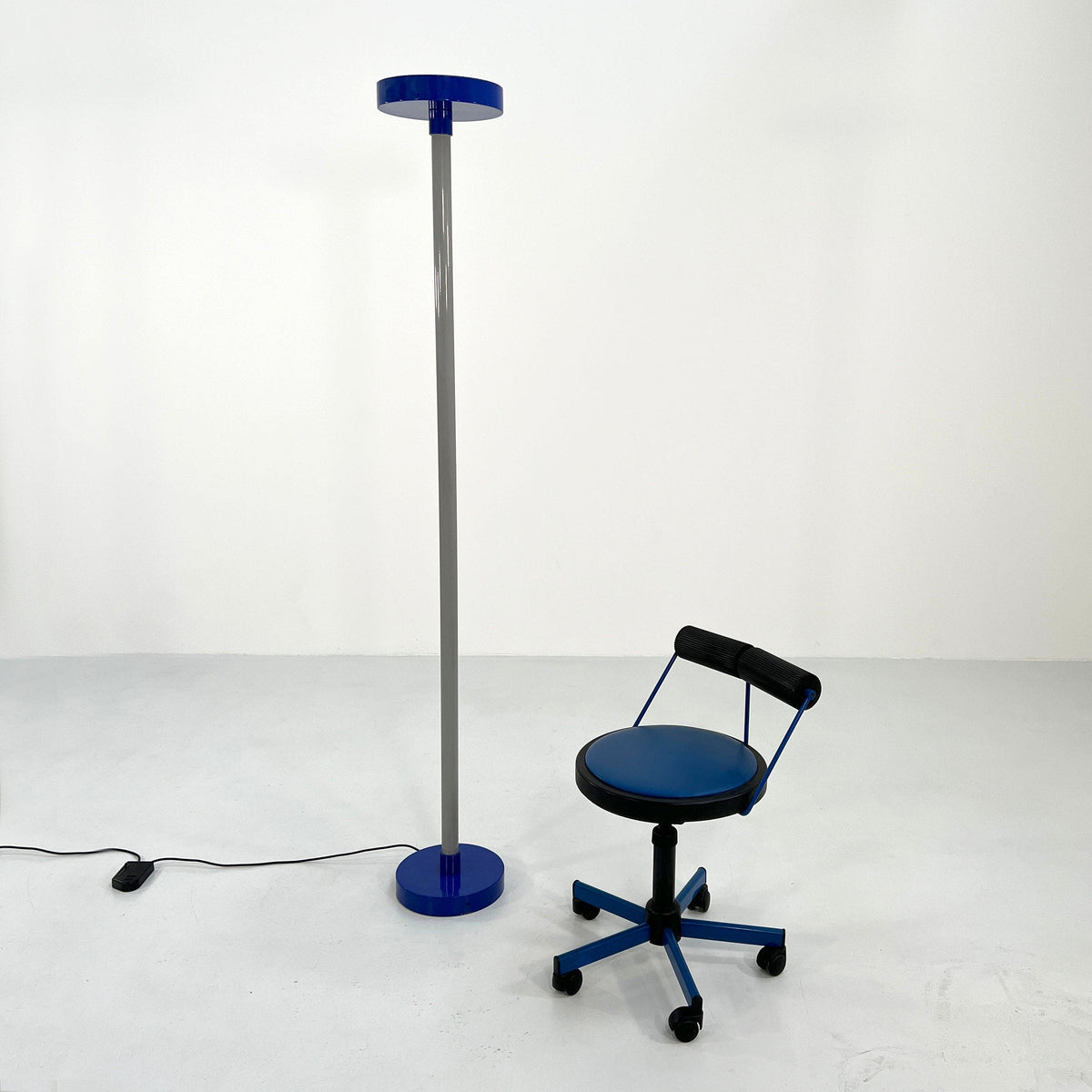 Vintage Beam floor lamp by Ettore Sottsass for Bieffeplast blue