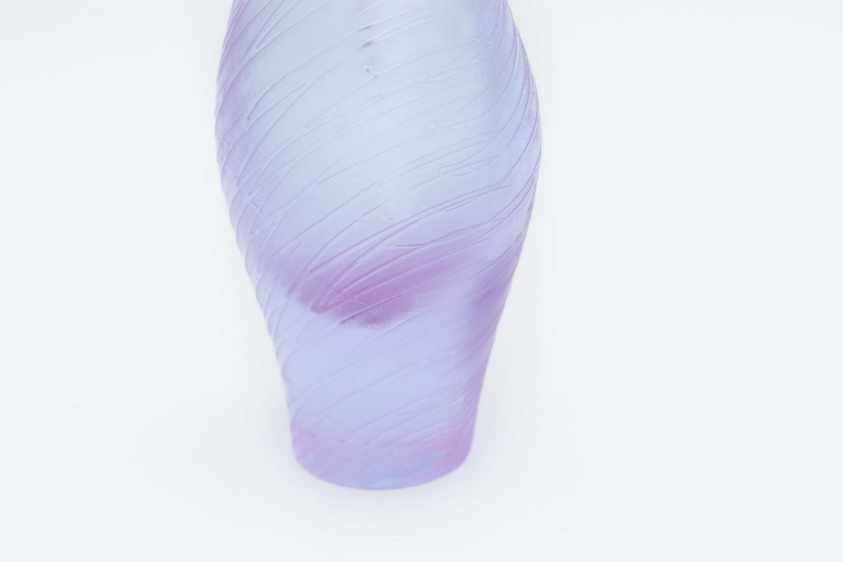 Vintage Vase Alexandrit Glas von Miroslav Klinger für ZBS Flieder Rosa