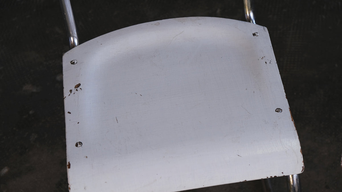 Vintage Bauhaus Freischwinger von Mart Stam für Thonet, weiß