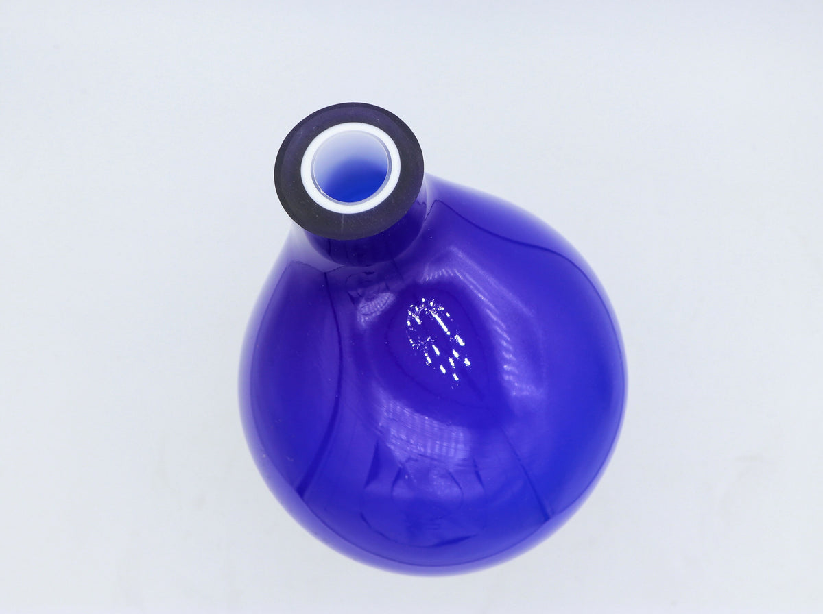 Vintage Vase H J Richartz von Mathildenhütte Kobalt Blau 80er 90er