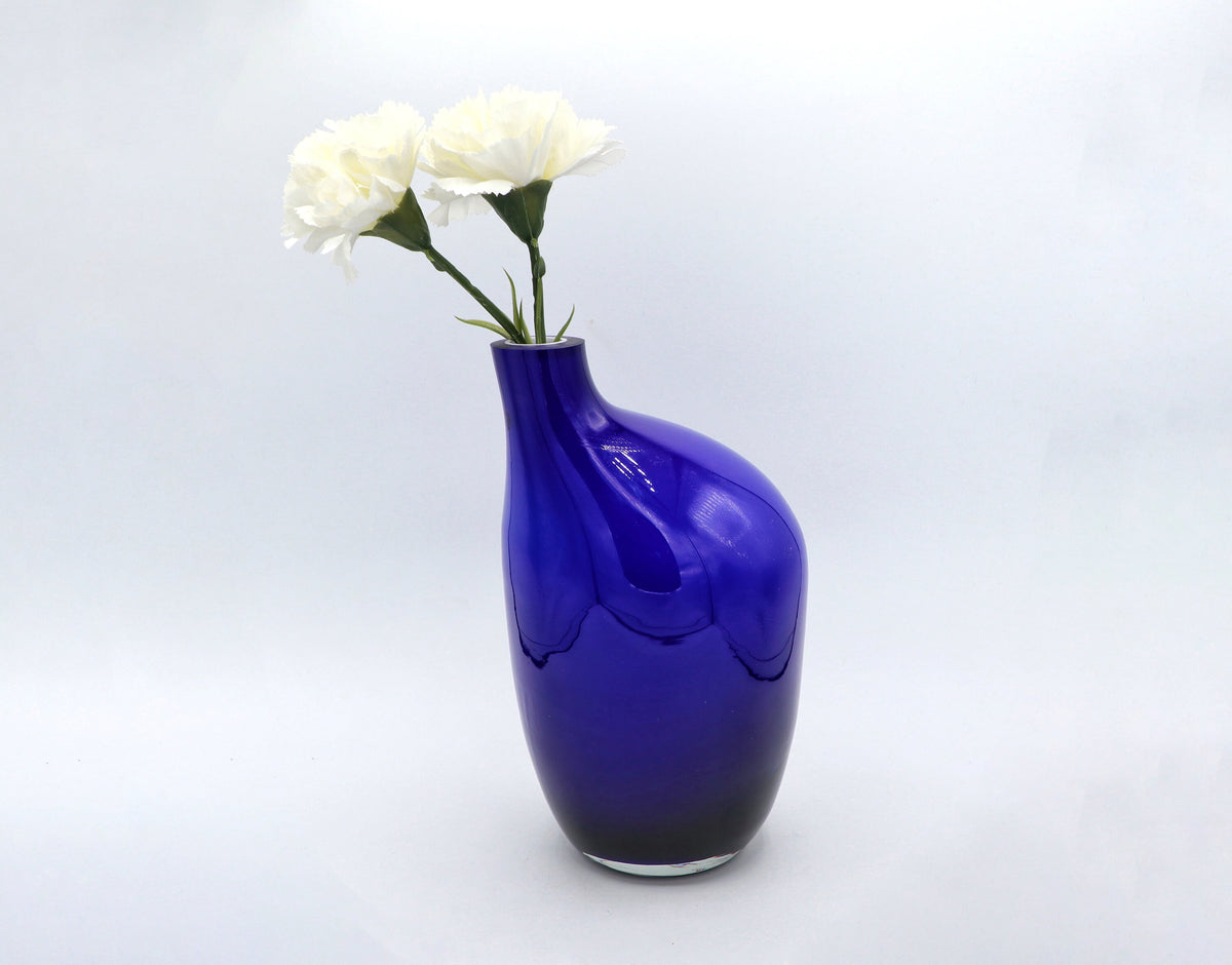 Vintage Vase H J Richartz von Mathildenhütte Kobalt Blau 80er 90er