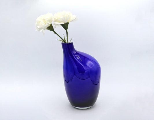 Vintage Vase H J Richartz von Mathildenhütte Kobalt Blau 80er 90er