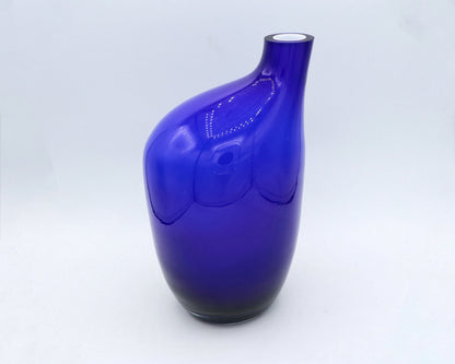 Vintage Vase H J Richartz von Mathildenhütte Kobalt Blau 80er 90er