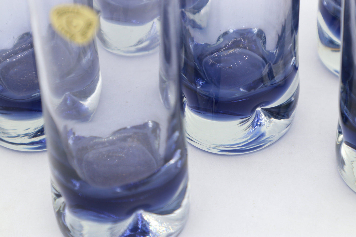 Vintage Trinkglas Murano Glas von Cristal Arti Vetro Violett 60er 70er Set von 6