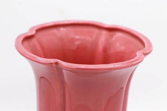 Vintage Blumenvase Koralle Rosa von KYOEI JAPAN 70er