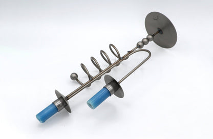 Vintage Metal Candle Holder Black Spiral Memphis Milano